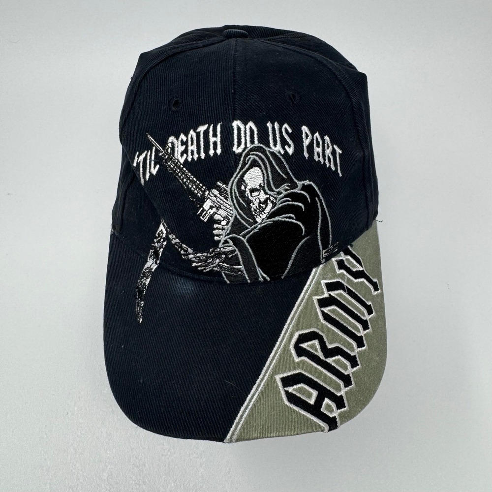 Eagle Crest Army Til Death Do Us Part FOB Delta Reaper Black Baseball Hat Cap